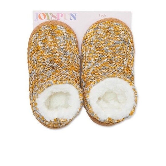 Joyspun Women's Space Dye Bootie Slipper Socks, 1-Pack Sz 8-10 - Picture 1 of 6